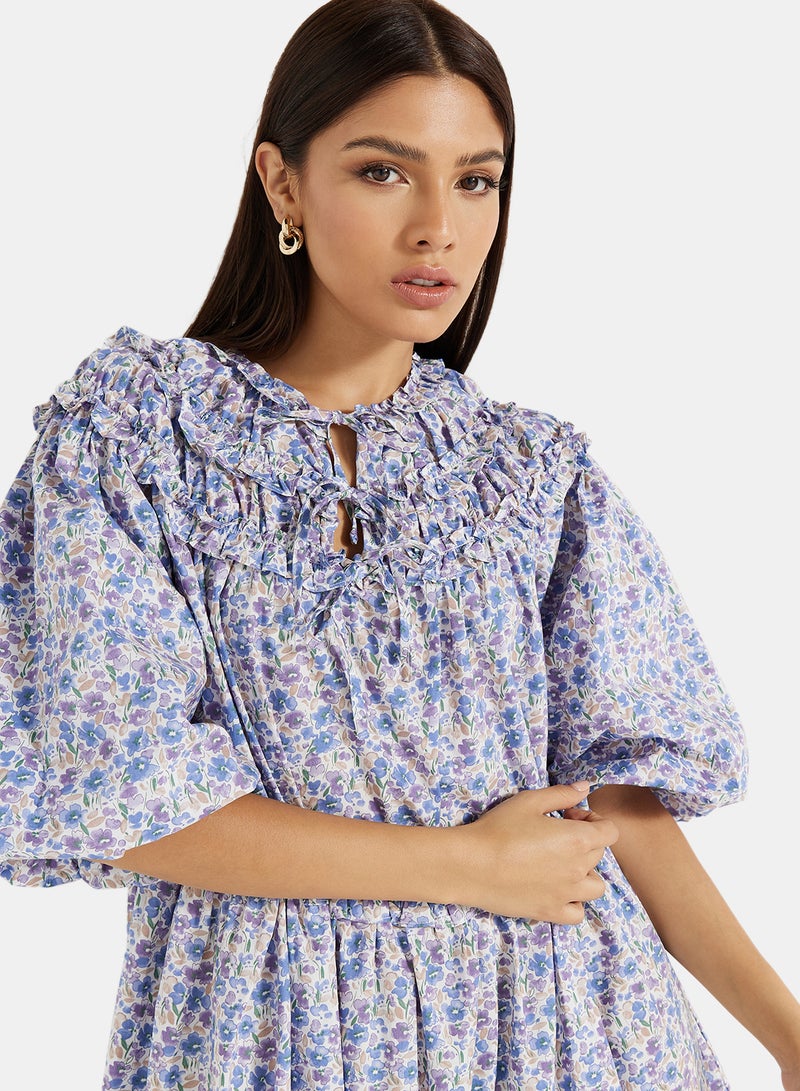SELECTED FEMME - Floral Print Dress Multicolor - Image 1