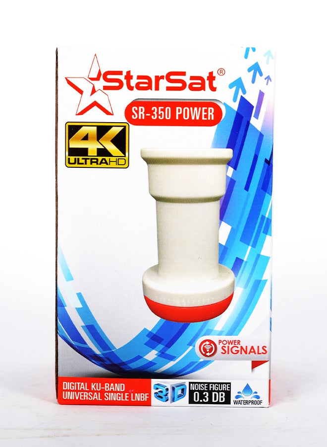 ستارسات جهاز LNBF أحادي يدعم دقة 4K SR-350 POWER أبيض/أحمر  - Image 2