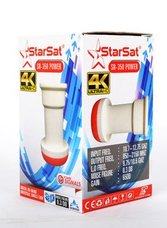 StarSat 4K Supported Universal Single LNBF SR-350 POWER White/Red  - Image 3