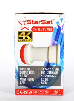 StarSat 4K Supported Universal Single LNBF SR-350 POWER White/Red  - Image 4
