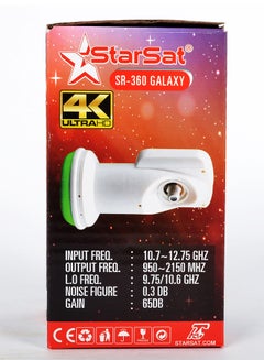 StarSat 4K Supported Universal Single LNBF SR-360 GALAXY White/Green  - Image 4