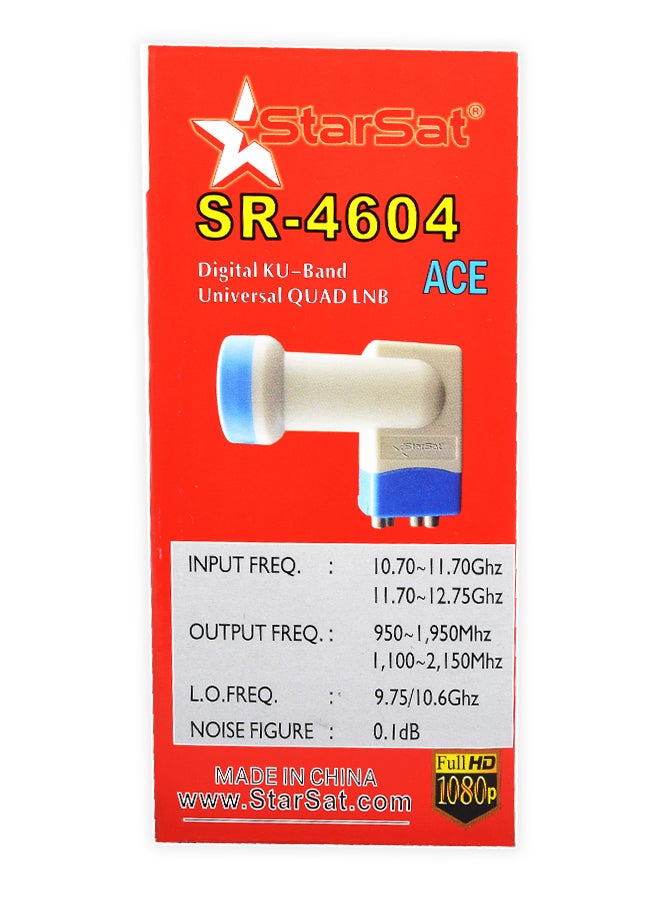 ستارسات جهاز LNBF يدعم تقنية 4K يناسب جميع الأجهزة SR-4604 ACE أبيض/ أزرق  - Image 4