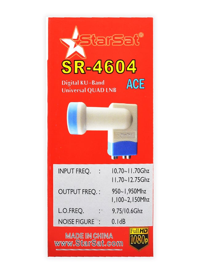 ستارسات كاميرا OCTO LNBF مدعومة بدقة 4K SR-8608 ACE أبيض/أزرق  - Image 4