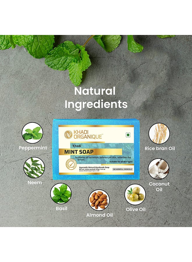 كادي أورجانيك قطعة صابون مصنوعة يدوياً بالنعناع 125جرام - Image 3