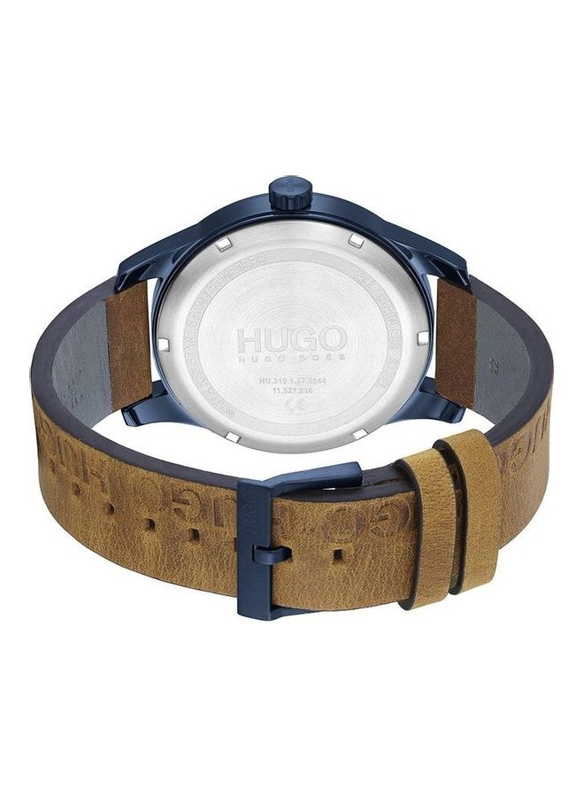 هوجو بوس ساعة يد بعقارب وسوار من الجلد طراز HB153.0145 للرجال - Image 2