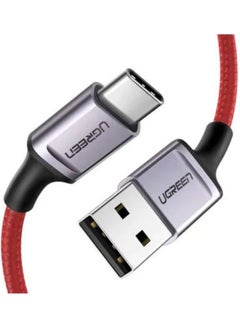 كابل من Type-C إلى USB للشحن السريع ومزامنة البيانات - لون أحمر أحمر