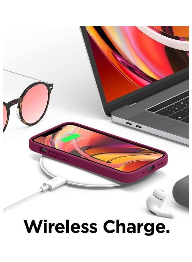 MARGOUN 3 Pack Silicone Case Soft Slim Liquid Gel Silicone Shockproof Phone Cover Microfiber Lining Full Body Protection  For Apple iPhone 13 Pro Max 6.7 Inch Orange/Plum/Light Blue - Image 5