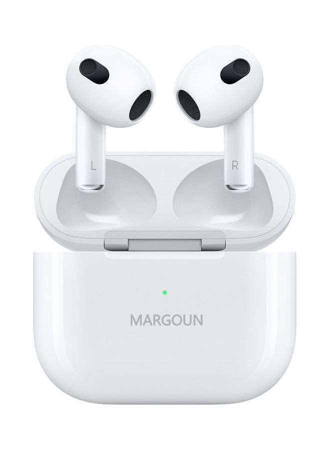 MARGOUN 2Pack Wireless 3rd Generation Bluetooth Earphones with Protective Clear Case Cover Compatible with Android and iOS Phones Easy to Carry with Transparent Case with Carabiner White/Clear - Image 2