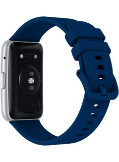 MARGOUN Adjustable Silicone Sport Watch Bands Replacement Wristband Compatible With Huawei Watch Fit 2 Dark Blue  - Image 2