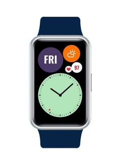 MARGOUN Adjustable Silicone Sport Watch Bands Replacement Wristband Compatible With Huawei Watch Fit 2 Dark Blue  - Image 3