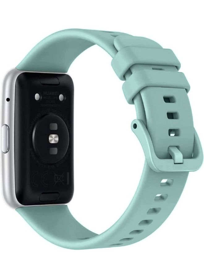 MARGOUN Adjustable Silicone Sport Watch Bands Replacement Wristband Compatible With Huawei Watch Fit 2 Mint Green  - Image 2