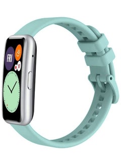 MARGOUN Adjustable Silicone Sport Watch Bands Replacement Wristband Compatible With Huawei Watch Fit 2 Mint Green  - Image 4