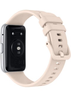MARGOUN Adjustable Silicone Sport Watch Bands Replacement Wristband Compatible With Huawei Watch Fit 2 Pink Sand  - Image 2