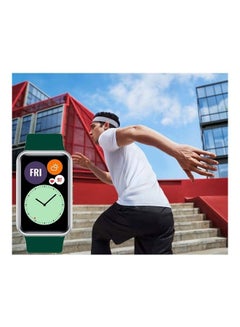 MARGOUN Adjustable Silicone Sport Watch Bands Replacement Wristband Compatible With Huawei Watch Fit 2 Dark Green  - Image 5