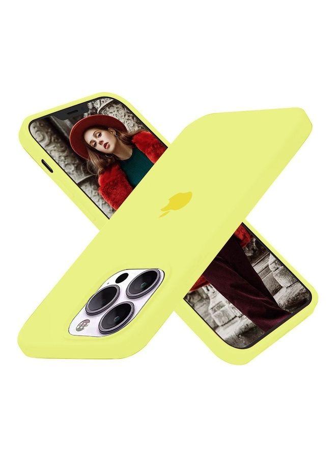 MARGOUN 3 Pack Silicone Case Soft Slim Liquid Gel Silicone Shockproof Phone Cover Microfiber Lining Full Body Protection  For Apple iPhone 13 Pro Max 6.7 Inch Red/Dark Blue/Yellow - Image 4