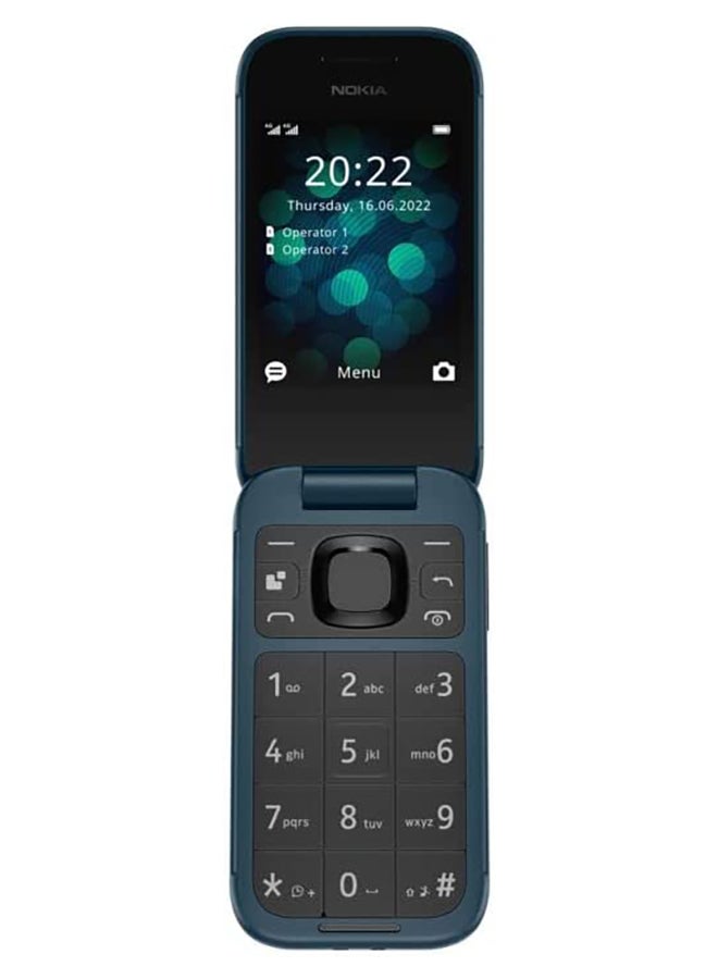 NOKIA - 2660 Flip Dual Sim Feature Phone Blue 48MB RAM 128MB 4G - International Version - Image 1
