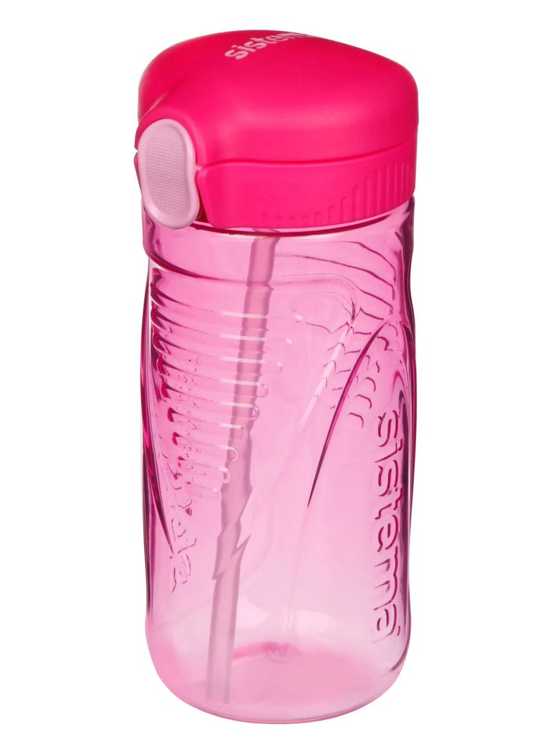 sistema - Sistema 520ml Tritan Quick Flip Water Bottle Pink : Hydration - Leak-proof - Portable - Sports Bottle - BPA-free Pink - Image 1