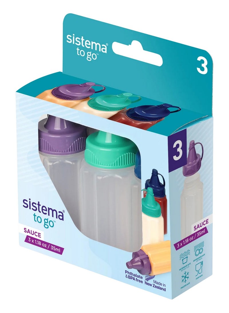 sistema 3-Piece Sauce Container Set Assorted - Image 1