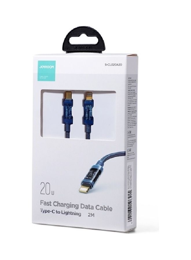 JOYROOM 20w Fast Charging Data Cable Type-C To Lightning Black  - Image 2