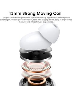 Lenovo XT90 TWS In-Ear Earphones With Mic And Charging Case White  - Image 4