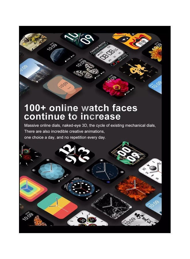 200.0 mAh S12 Pro Series6 Full Screen Smart Watch With Bluetooth Calling Black