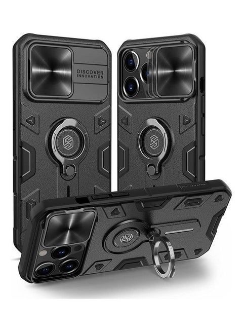 Camshield Armor Case For Apple iPhone 13 Pro Max Case With Kickstand And Slide Camera Cover Black