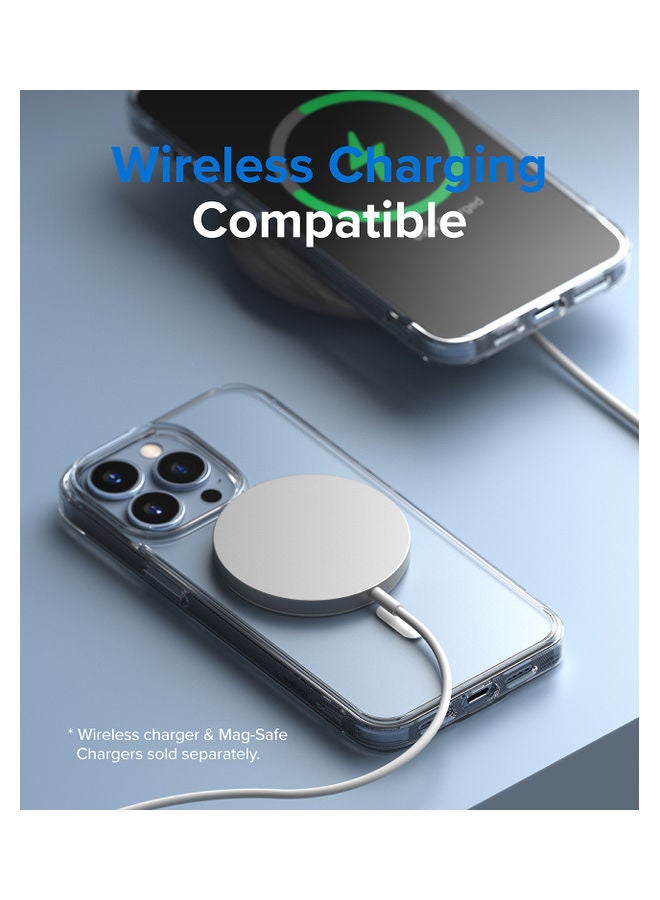 Ringke - Fusion Magnetic Hard Translucent Shockproof Soft TPU Bumper Phone Case For iPhone 13 Pro Max Matte Clear - Image 1