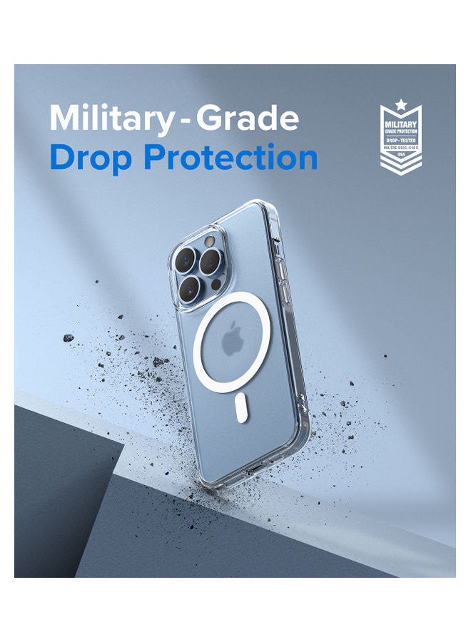 Ringke - Fusion Magnetic Hard Translucent Shockproof Soft TPU Bumper Phone Case For iPhone 13 Pro Max Matte Clear - Image 1