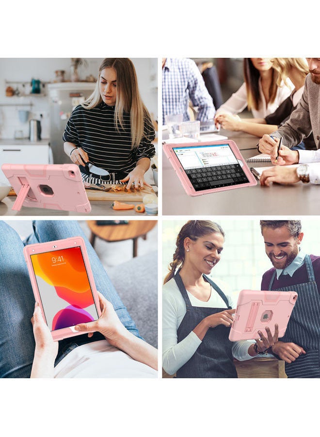 Rock Pow Protective Case Cover For Apple iPad 10.2 inch 2021/2020/2019(9th/8th/7th) Gen Rose Gold - Image 2