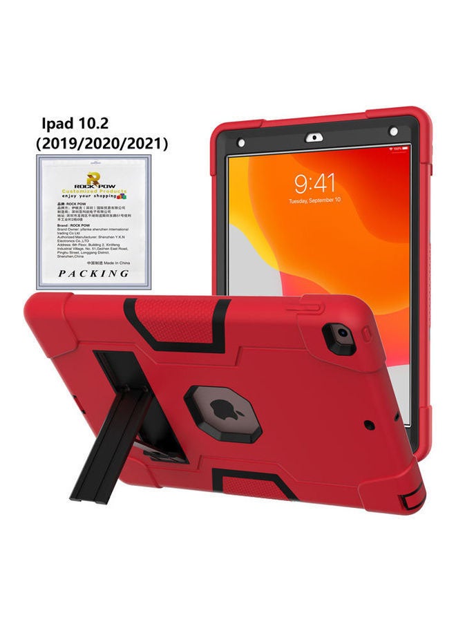 Rock Pow Protective Case Cover For Apple iPad 10.2 inch 2021/2020/2019(9th/8th/7th) Gen Red/Black - Image 3