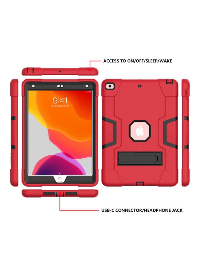 Rock Pow Protective Case Cover For Apple iPad 10.2 inch 2021/2020/2019(9th/8th/7th) Gen Red/Black - Image 4