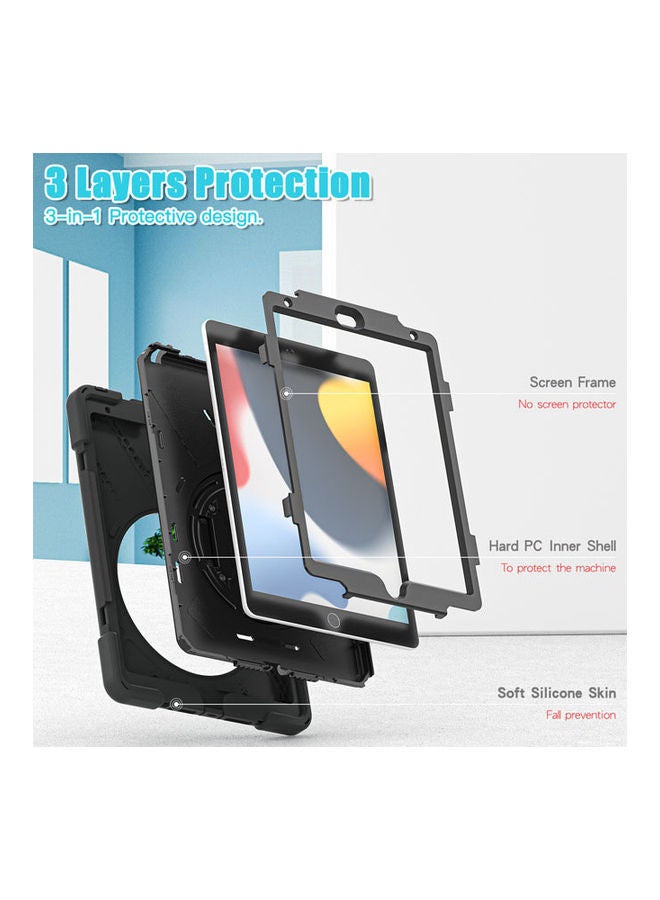 Rock Pow Protective Case Cover For Apple iPad 10.2 inch 2021/2020/2019(9th/8th/7th) Gen Black  - Image 4
