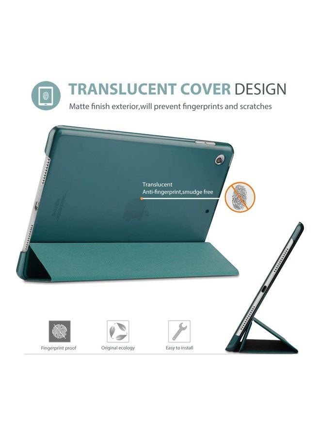 Rock Pow Slim Stand Hard Shell Protective Smart Cover with Tempered Glass Screen Protector for 10.2 inch iPad 9th/8th/7th Generation green  - Image 3