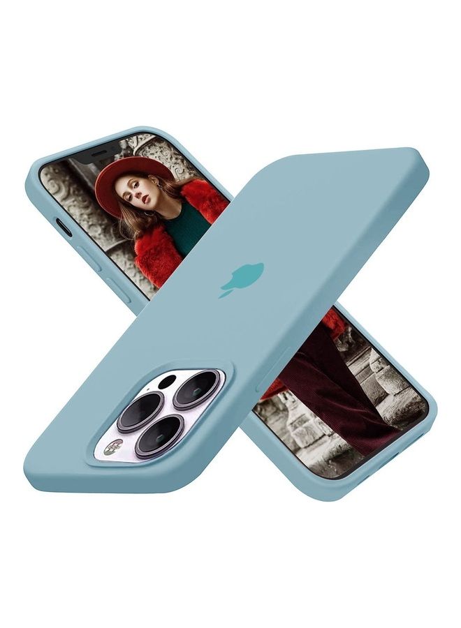 MARGOUN 3 Pack Silicone Case Soft Slim Liquid Gel Silicone Shockproof Phone Cover Microfiber Lining Full Body Protection  For Apple iPhone 13 Pro Max 6.7 Inch White/Dark Blue/Slate Blue - Image 2