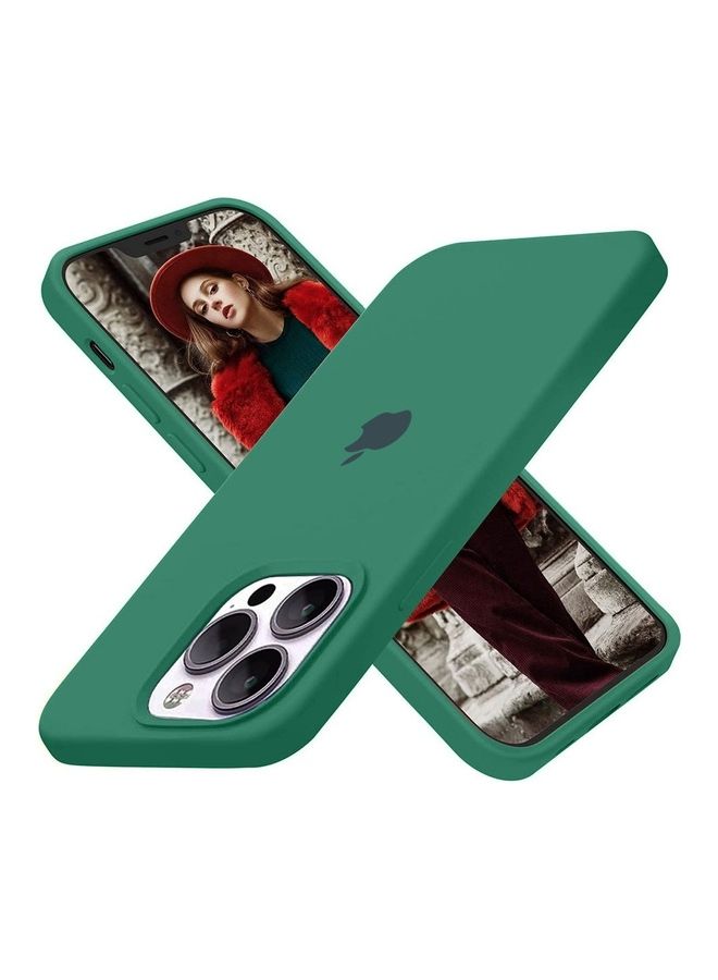 MARGOUN 3 Pack Silicone Case Soft Slim Liquid Gel Silicone Shockproof Phone Cover Microfiber Lining Full Body Protection For Apple iPhone 13 Pro Max 6.7 inch White/Plum/Dark Green - Image 4