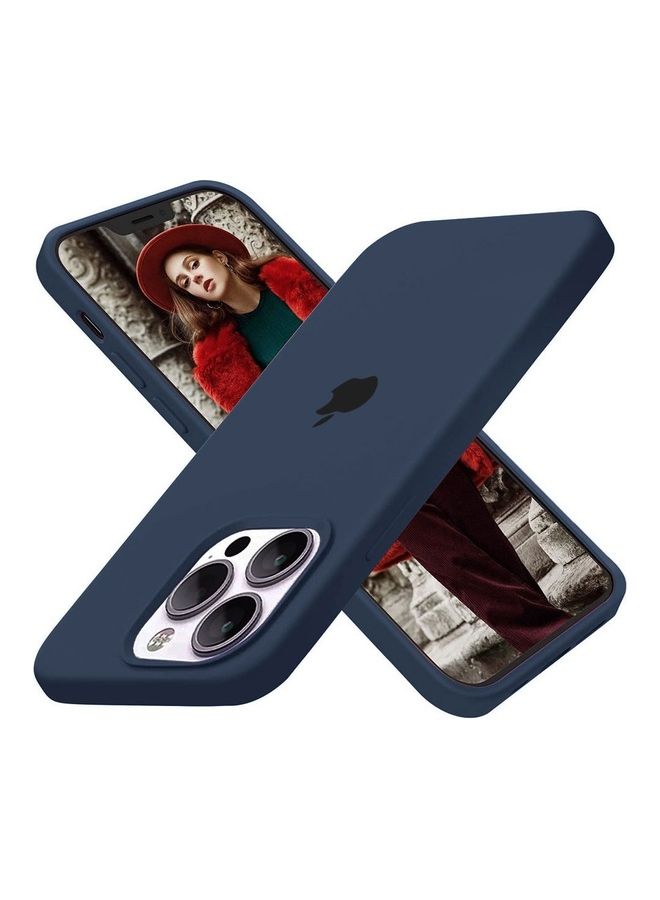 MARGOUN 3 Pack Silicone Case Soft Slim Liquid Gel Silicone Shockproof Phone Cover Microfiber Lining Full Body Protection For Apple iPhone 13 Pro 6.1 inch Red/Yellow/Midnight Blue - Image 4