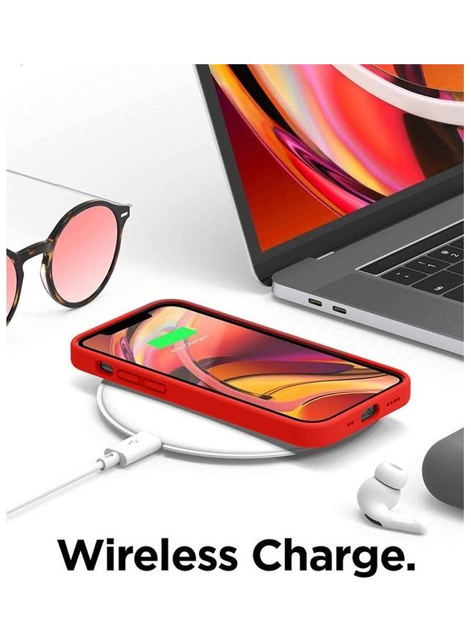 MARGOUN 3 Pack Silicone Case Soft Slim Liquid Gel Silicone Shockproof Phone Cover Microfiber Lining Full Body Protection For Apple iPhone 13 Pro 6.1 inch Red/Yellow/Midnight Blue - Image 5