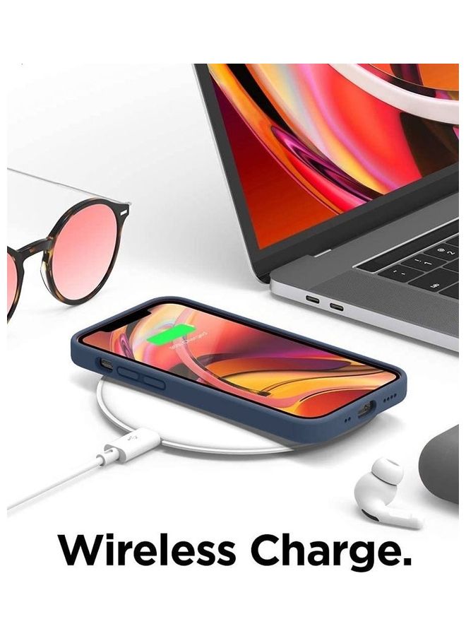 MARGOUN 3 Pack Silicone Case Soft Slim Liquid Gel Silicone Shockproof Phone Cover Microfiber Lining Full Body Protection For Apple iPhone 13 Pro 6.1 inch Pink Sand/Midnight Blue/Lemon - Image 5