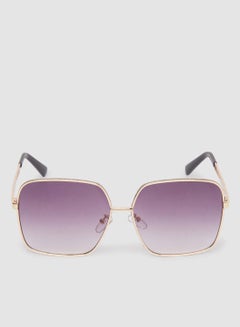 Women's Sunglass With Durable Frame Lens Color Purple Frame Color Gold