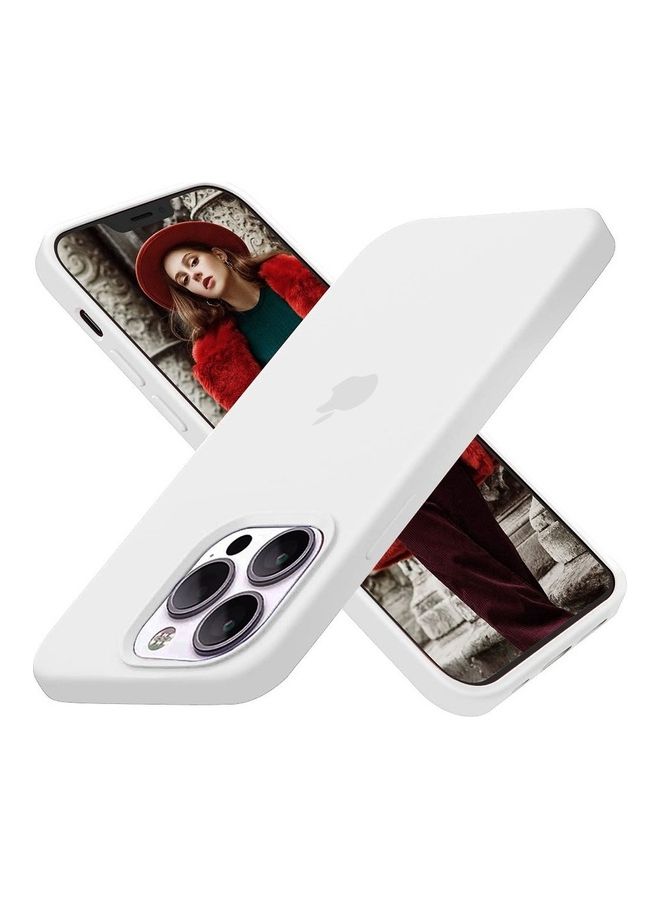 MARGOUN 3 Pack Silicone Case Soft Slim Liquid Gel Silicone Shockproof Phone Cover Microfiber Lining Full Body Protection For Apple iPhone 13 Pro Max 6.7 inch White/Plum/Black - Image 3