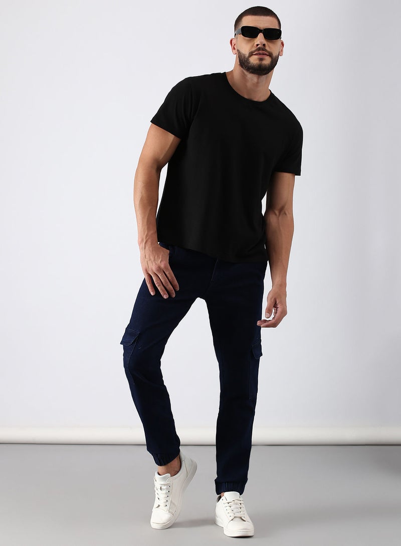ABOF Slim Fit Jeans Dark Wash - Image 4
