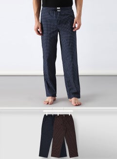 ABOF 2 Pack Lounge Pants Sets Brown/Blue UAE | Dubai, Abu Dhabi