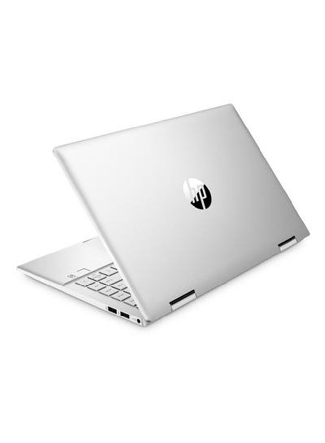Pavilion x360 2-In-1 Convertible Laptop With 14-Inch Touch Screen Display, Core i7 Processor/16GB RAM/512GB SSD//Windows 11/4GB Intel Iris Xe Graphic Card English/Arabic Natural Silver