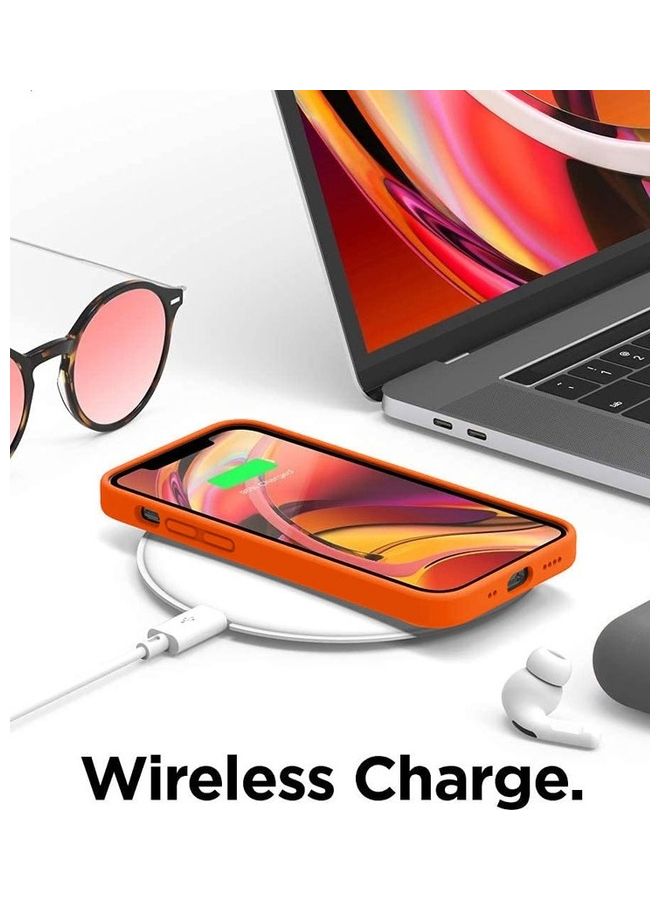 MARGOUN 3 Pack Silicone Case Soft Slim Liquid Gel Silicone Shockproof Phone Cover Microfiber Lining Full Body Protection For Apple iPhone 13 Pro Max 6.7 inch Orange/Plum/Slate Blue - Image 5