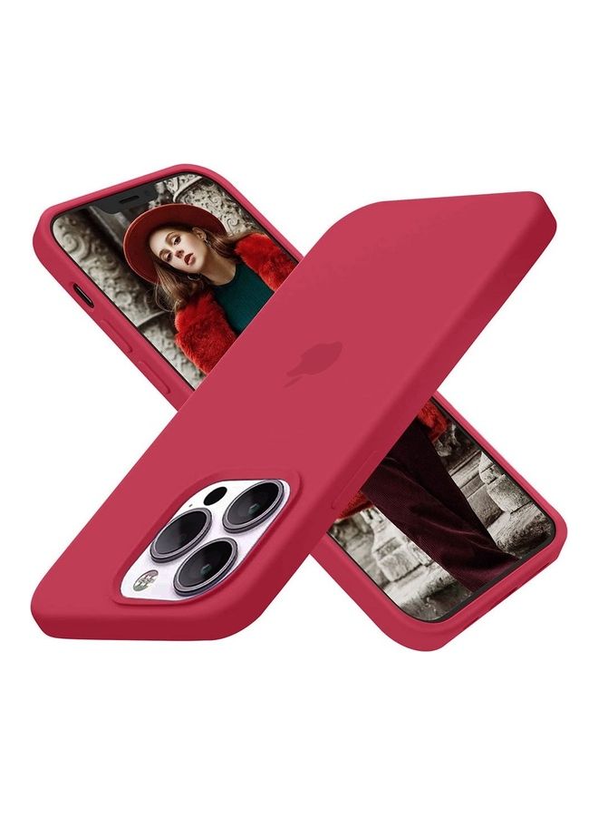 MARGOUN 3 Pack Silicone Case Soft Slim Liquid Gel Silicone Shockproof Phone Cover Microfiber Lining Full Body Protection For Apple iPhone 13 Pro 6.1 inch Cherry/Dark Grey/Light Blue - Image 2