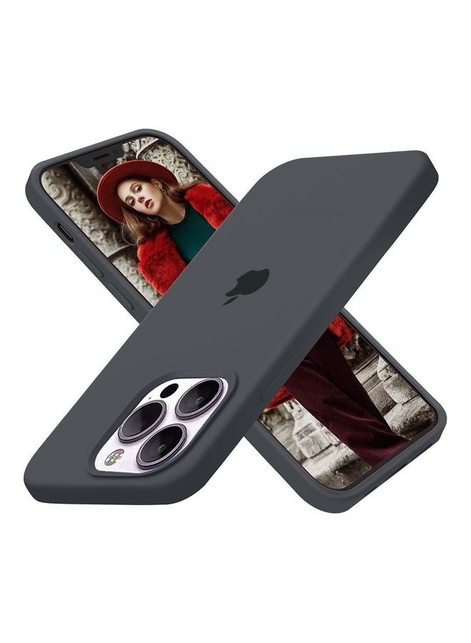 MARGOUN 3 Pack Silicone Case Soft Slim Liquid Gel Silicone Shockproof Phone Cover Microfiber Lining Full Body Protection For Apple iPhone 13 Pro 6.1 inch Cherry/Dark Grey/Light Blue - Image 3