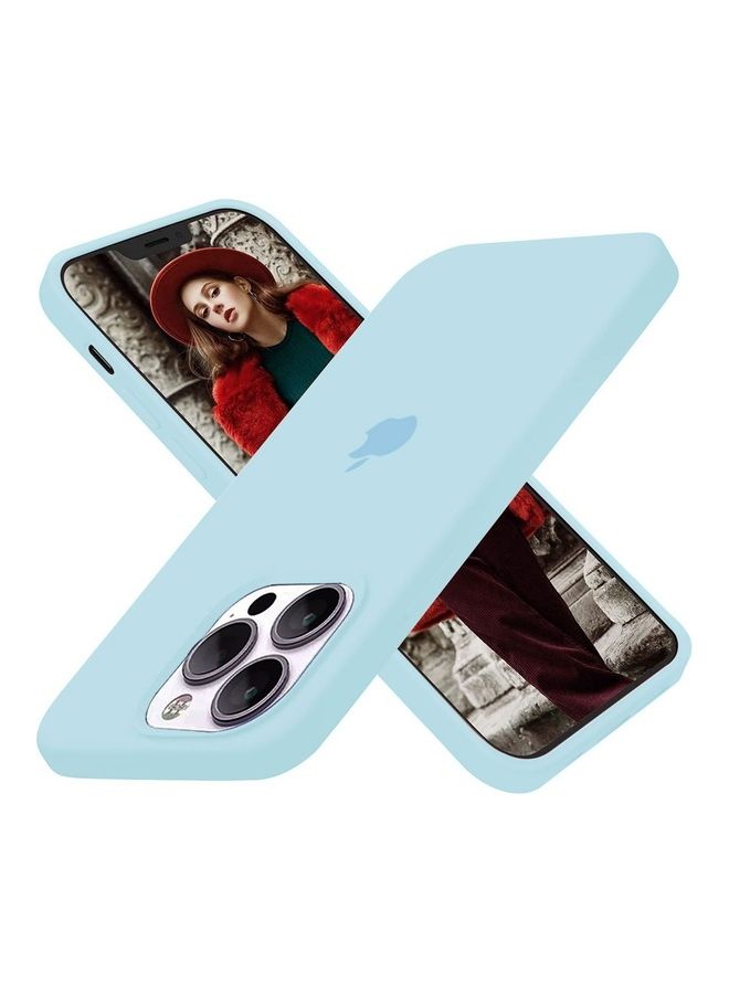 MARGOUN 3 Pack Silicone Case Soft Slim Liquid Gel Silicone Shockproof Phone Cover Microfiber Lining Full Body Protection For Apple iPhone 13 Pro 6.1 inch Cherry/Dark Grey/Light Blue - Image 4