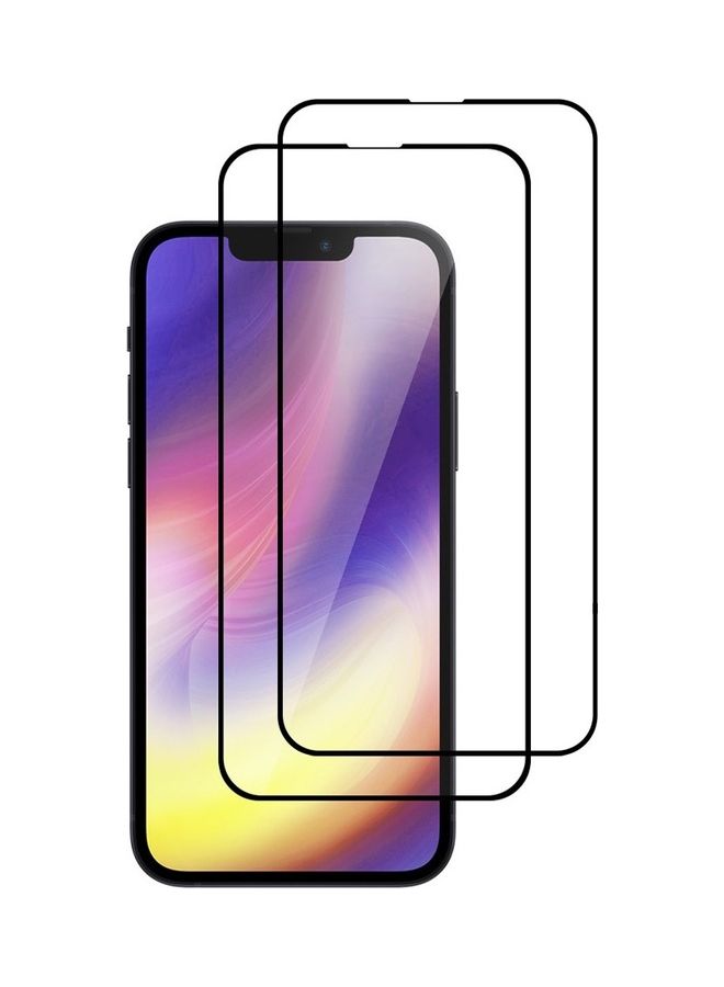 MARGOUN 2 Pack Anti-Scratch Tempered Glass Clear 3D HD Edge to Edge Full Coverage 9H Case Friendly Film Screen Protector For Apple iPhone 14 Plus 6.7 inch Clear/Black - Image 2