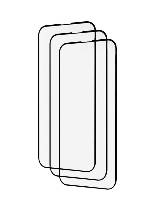 MARGOUN 3 Pack Screen Protector Anti-Scratch Tempered Glass Clear 3D HD Edge to Edge Full Coverage 9H Case Friendly Film Screen Protector For Apple iPhone 14 Pro 6.1 inch Clear/Black - Image 4