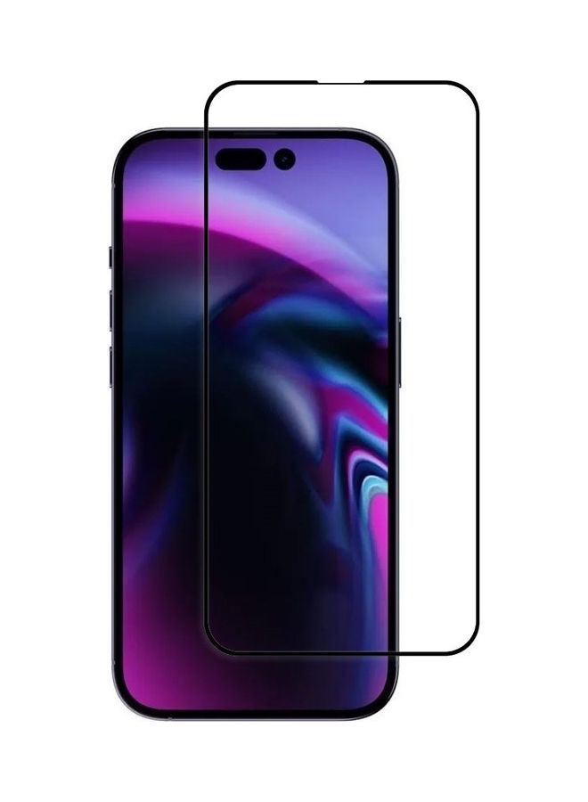 MARGOUN Anti-Scratch Tempered Glass Clear HD Edge to Edge Full Coverage 9H Case Friendly Film Screen Protector For Apple iPhone 14 Pro 6.1 inch Clear/Black - Image 2